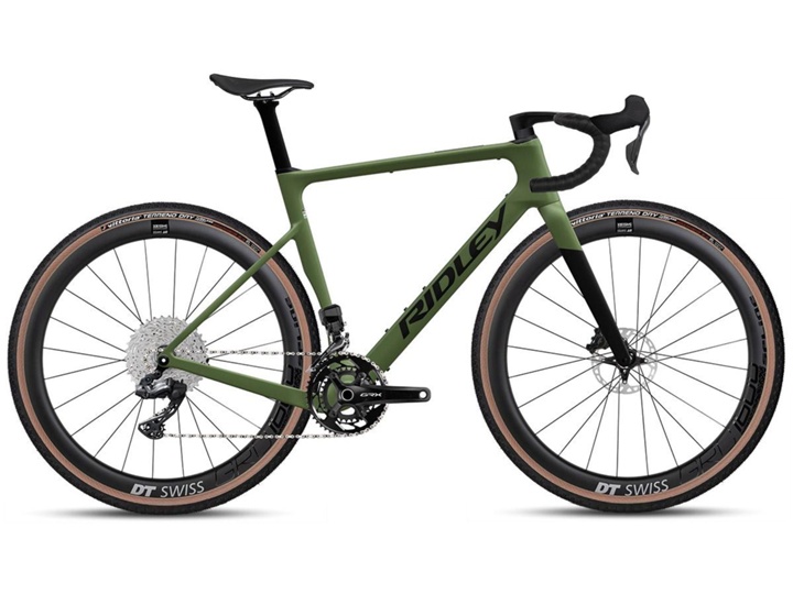 Ridley ASTR RS GRX Di2 2x12 Gravelcykel Crocodile Green - Ramstorlek L