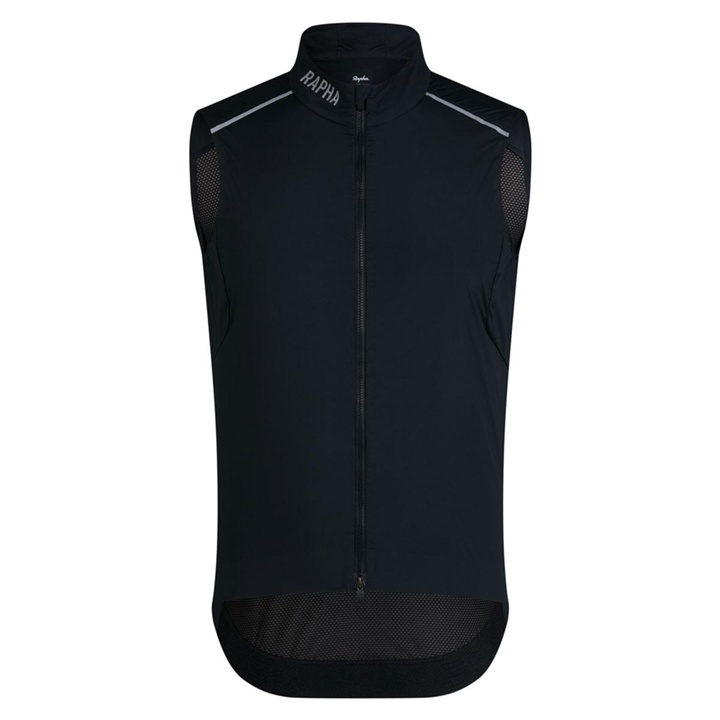 Rapha Pro Team Gilet Vindväst Black/Silver - Klädstorlek S -