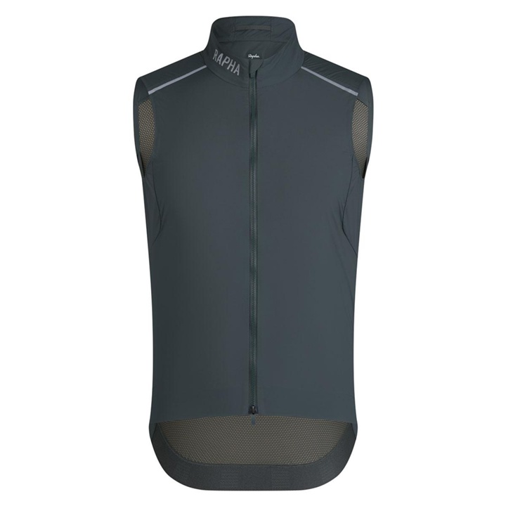 Rapha Pro Team Gilet Vindväst Onyx/Silver Reflective - Klädstorlek S -