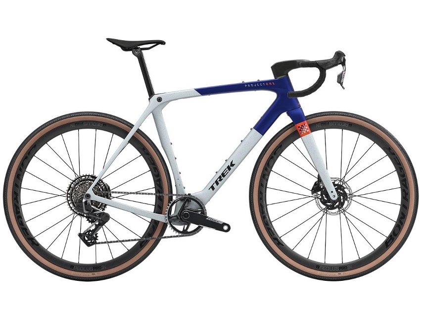 Trek Checkmate SLR 7 SRAM Force AXS Gravelcykel Matte Hex Blue/Plasma Grey Pearl