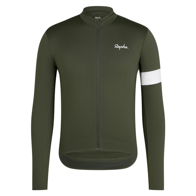 Rapha Core Thermal Long Sleeve Jersey Cykeltröja Dark Green