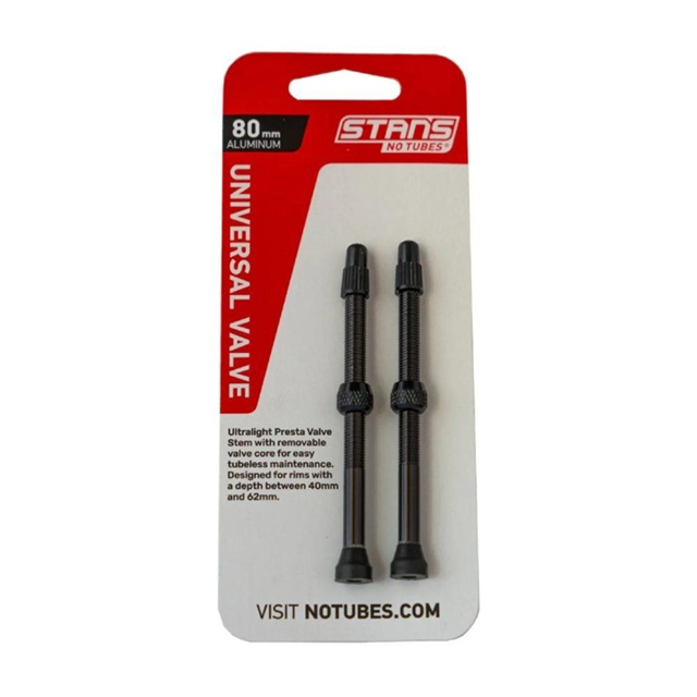 Stans NoTubes Tubeless Ventil 80mm Svart