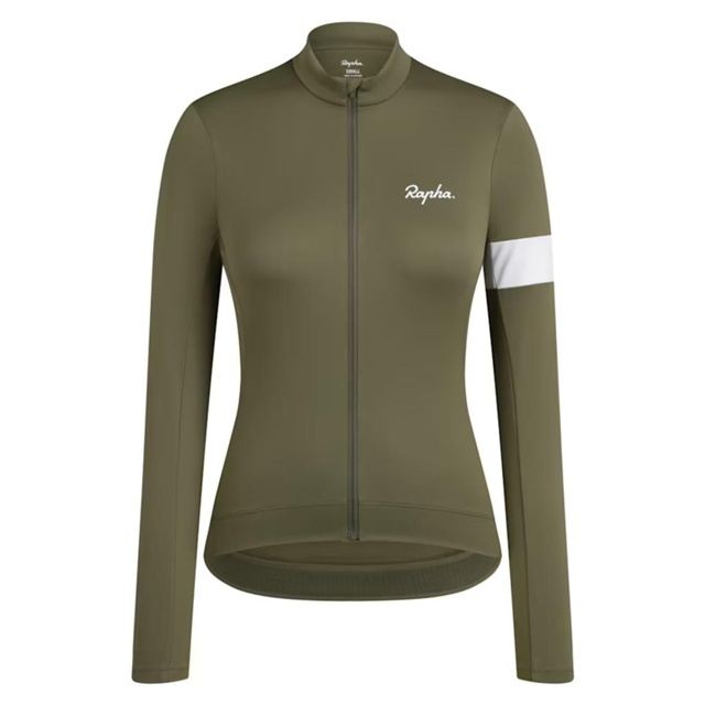 Rapha Women Core Thermal Long Sleeve Jersey Cykeltröja Green