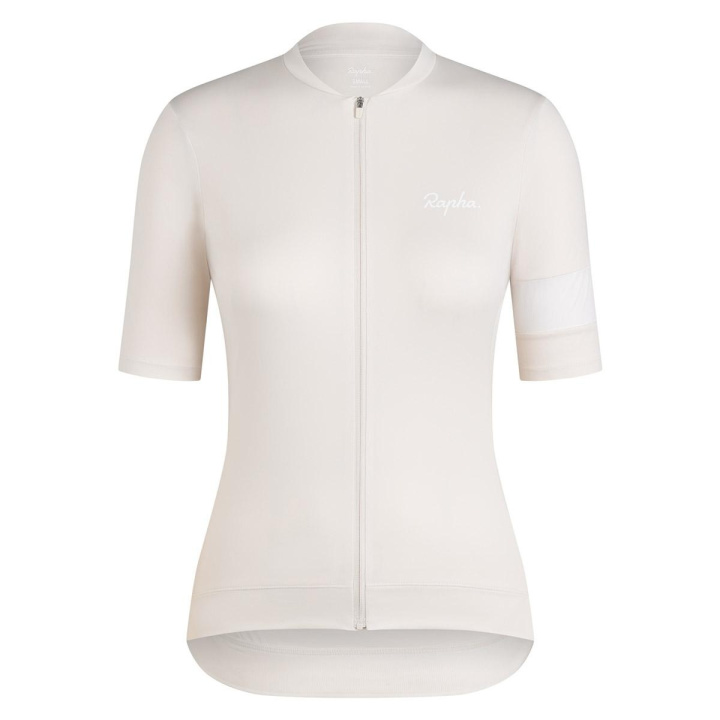 Rapha Women Core Jersey Cykeltröja Dam Off-White/White i gruppen Kläder/skor/hjälm / Tröjor / Kortärmade tröjor hos CykelCity (10585)