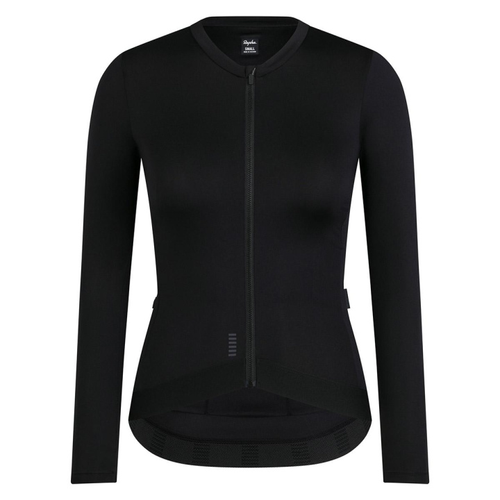 Rapha Women Pro Team Longsleeve Lightweight Jersey III Black/White i gruppen Kläder/skor/hjälm / Tröjor / Långärmade tröjor hos CykelCity (10778)