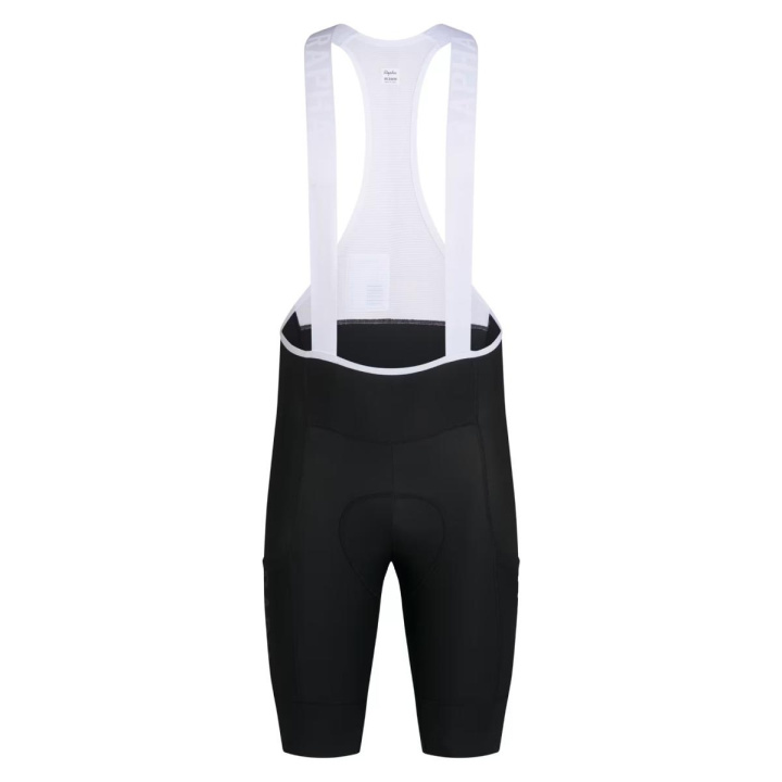 Rapha Pro Team Cargo Bib Shorts Regular Cykelbyxor Black/White i gruppen Kläder/skor/hjälm / Byxor / Byxor kortbent hos CykelCity (10784)