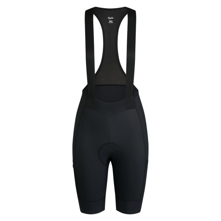 Rapha Women Brevet Element Cargo Bib Shorts Cykellbyxor Dam Black/White i gruppen Kläder/skor/hjälm / Byxor / Byxor kortbent hos CykelCity (10789)