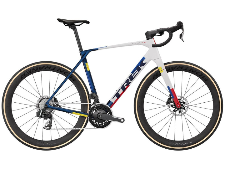 Trek Domane SLR 7 AXS Gen 5 Racercykel Navy Smoke/Trek White i gruppen Cyklar / Racercykel hos CykelCity (11066)