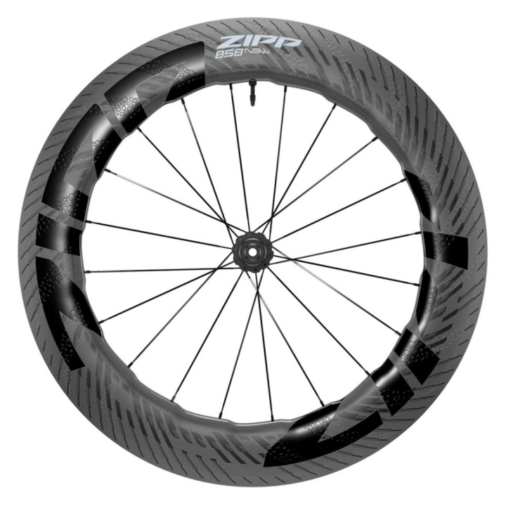 ZIPP 858 NSW Tubeless Carbon Disc Framhjul i gruppen Komponenter / Hjul / Racerhjul / Racerhjul Skivbroms hos CykelCity (47553)