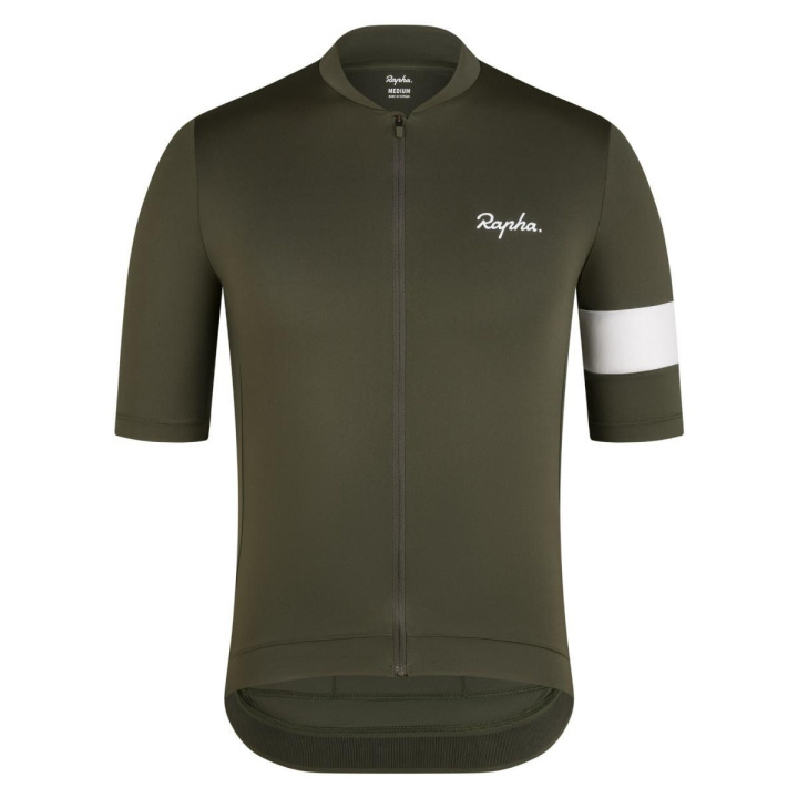 Rapha Core Jersey Cykeltröja Dark Green/White i gruppen Kläder/skor/hjälm / Tröjor / Kortärmade tröjor hos CykelCity (9554)