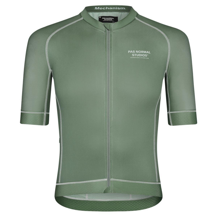 Pas Normal Studios Mechanism Cykeltröja Khaki Green i gruppen Kläder/skor/hjälm / Tröjor / Kortärmade tröjor hos CykelCity (9581)