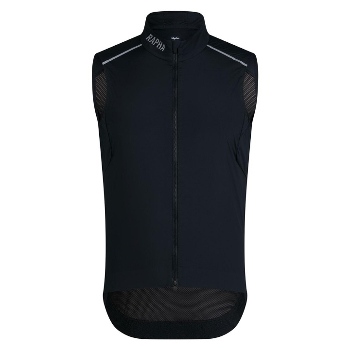 Rapha Pro Team Gilet Vindväst Black/Silver i gruppen Kläder/skor/hjälm / Västar hos CykelCity (9674)