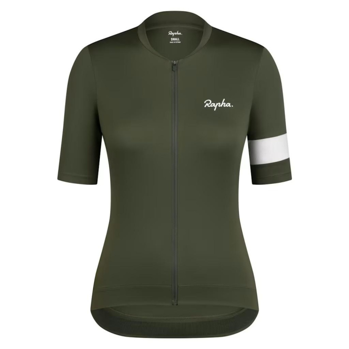 Rapha Women Core Jersey Cykeltröja Dark Green i gruppen Kläder/skor/hjälm / Tröjor / Kortärmade tröjor hos CykelCity (9761)