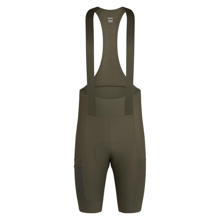 Rapha Brevet Element Cargo Bib Shorts Cykelbyxor Dark Green i gruppen Kläder/skor/hjälm / Byxor / Byxor kortbent hos CykelCity (9818)