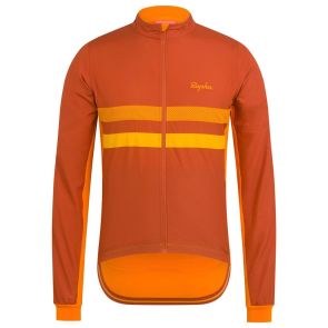 Rapha Brevet Long Sleeve Windblock Jersey Cykeltröja Brick/Orange