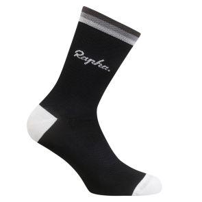 Rapha Logo Socks Strumpor Black/Grey/Carbon Grey