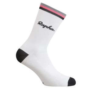 Rapha Logo Socks Strumpor White/Black/Pink